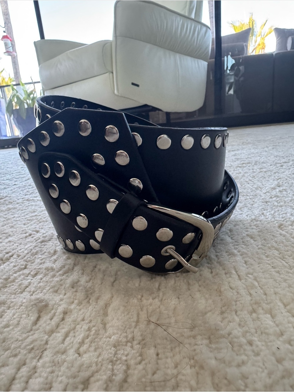 Free People Jagger Studded Hip Belt | Black - Picture 7 of 12
